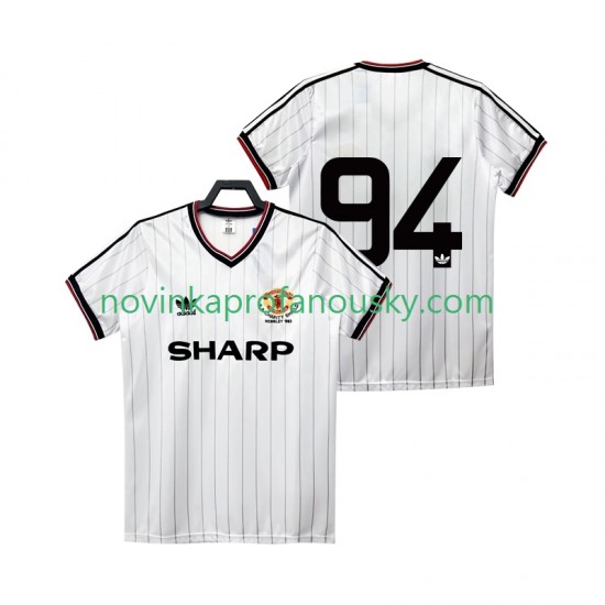 Manchester United Dres 94 1983 1984 Retro Venkovní Fotbalové Dresy pro Muže Krátký rukáv