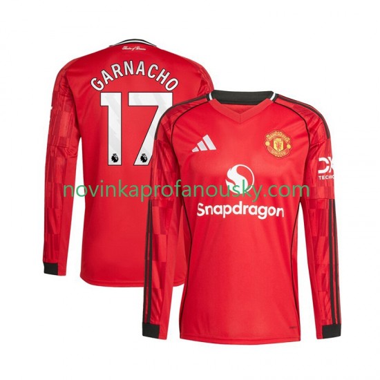 Manchester United Dres Alejandro Garnacho 17 Domácí Fotbalové Dresy pro Muže 2025-2026 Dlouhý rukáv