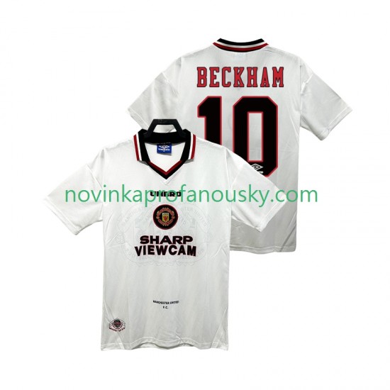Manchester United Dres BECKEHAM 10 1996 1997 Retro Venkovní Fotbalové Dresy pro Muže Krátký rukáv