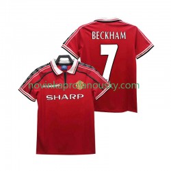 Manchester United Dres BECKHAM 7 Retro Domácí Fotbalové Dresy pro Muže 1998 1999 Krátký rukáv