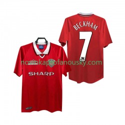 Manchester United Dres BECKHAM 7 2000 Retro Domácí Fotbalové Dresy pro Muže 1999 Krátký rukáv