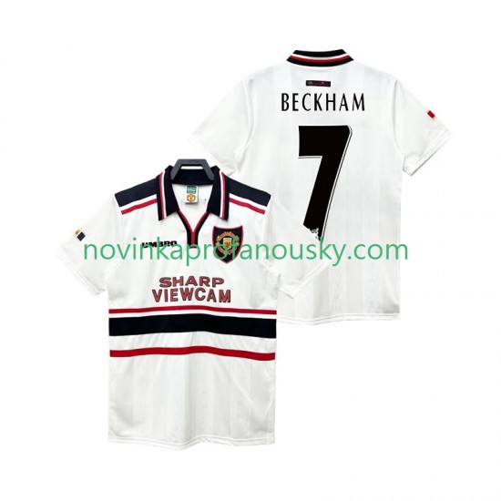 Manchester United Dres Beckham 7 Retro Venkovní Fotbalové Dresy pro Muže 1998 1999 Krátký rukáv