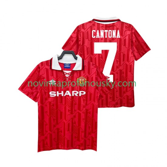 Manchester United Dres CANTONA 7 1992 Retro Domácí Fotbalové Dresy pro Muže 1994 Krátký rukáv