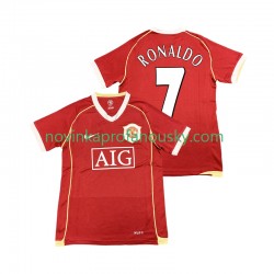 Manchester United Dres Cristiano Ronaldo 7 2007 Retro Domácí Fotbalové Dresy pro Muže 2006 Krátký rukáv