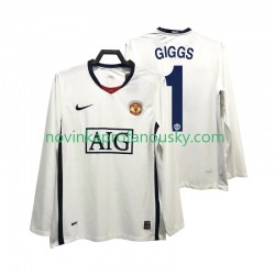 Manchester United Dres GIGGS 11 Premier League 2009 Retro Venkovní Fotbalové Dresy pro Muže 2008 Dlouhý rukáv