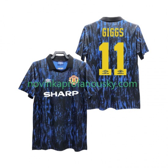 Manchester United Dres GIGGS 11 1993 Retro Domácí Fotbalové Dresy pro Muže Krátký rukáv