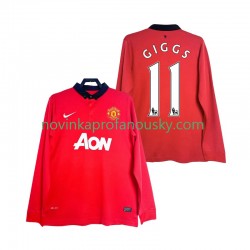 Manchester United Dres GIGGS 11 2013 2014 Retro Domácí Fotbalové Dresy pro Muže Dlouhý rukáv