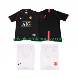 Manchester United Dres 2007 Retro Venkovní Fotbalové Dresy pro Děti 2008 Krátký rukáv