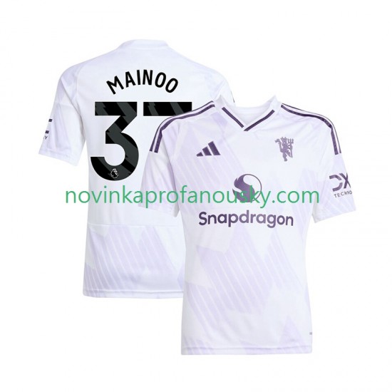 Manchester United Dres Kobbie Mainoo 37 Venkovní Fotbalové Dresy pro Muže 2025-2026 Krátký rukáv