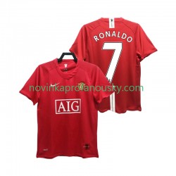 Manchester United Dres RONALDO 7 Premier League 2007 Retro Domácí Fotbalové Dresy pro Muže 2008 Krátký rukáv