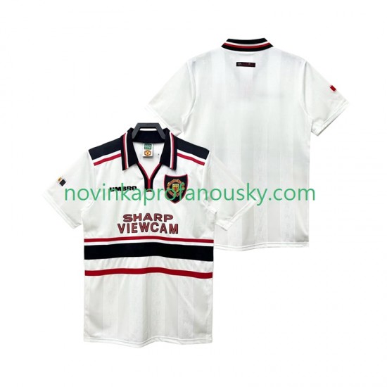 Manchester United Dres Retro Venkovní Fotbalové Dresy pro Muže 1998 1999 Krátký rukáv