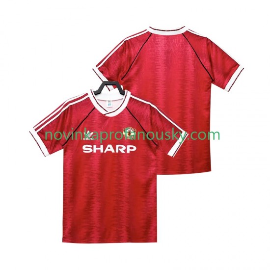 Manchester United Dres 1990 1992 Retro Domácí Fotbalové Dresy pro Muže Krátký rukáv