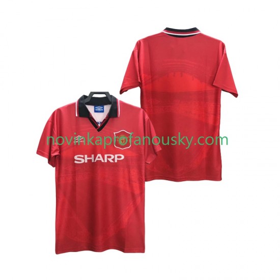 Manchester United Dres 1996 Retro Domácí Fotbalové Dresy pro Muže 1994 Krátký rukáv