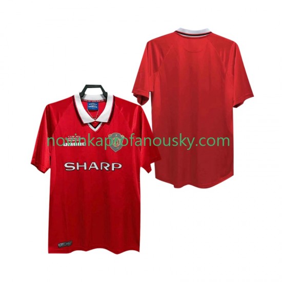 Manchester United Dres 2000 Retro Domácí Fotbalové Dresy pro Muže 1999 Krátký rukáv