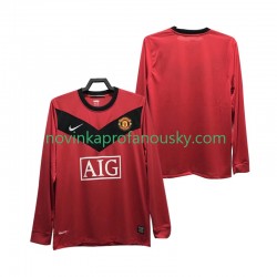 Manchester United Dres 2009 Retro Domácí Fotbalové Dresy pro Muže 2010 Dlouhý rukáv
