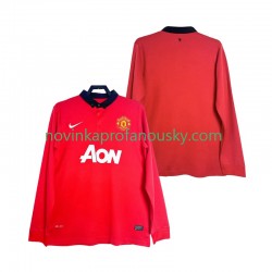 Manchester United Dres 2013 2014 Retro Domácí Fotbalové Dresy pro Muže Dlouhý rukáv