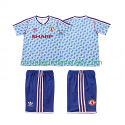 Manchester United Dres 1990 1992 Retro Venkovní Fotbalové Dresy pro Děti Krátký rukáv