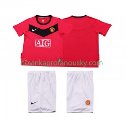 Manchester United Dres 2009 Retro Domácí Fotbalové Dresy pro Děti 2010 Krátký rukáv