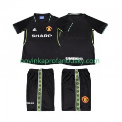 Manchester United Dres Retro Alternativní Fotbalové Dresy pro Děti 1998 1999 Krátký rukáv