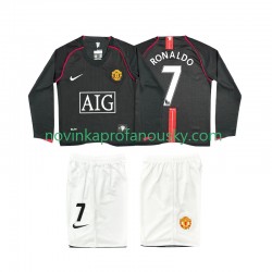 Manchester United Dres Ronaldo 7 2007 Retro Venkovní Fotbalové Dresy pro Děti 2008 Dlouhý rukáv