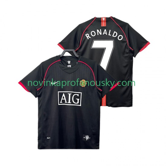 Manchester United Dres Ronaldo 7 2007 Retro Venkovní Fotbalové Dresy pro Muže 2008 Krátký rukáv