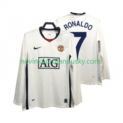 Manchester United Dres Ronaldo 7 Premier League 2009 Retro Venkovní Fotbalové Dresy pro Muže 2008 Dlouhý rukáv