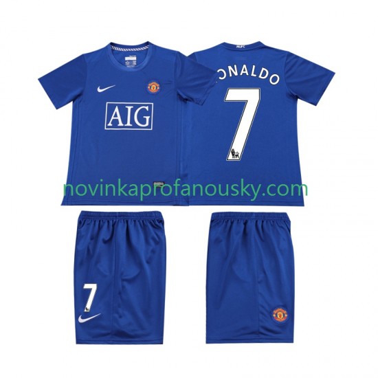 Manchester United Dres Ronaldo 7 2009 Retro Alternativní Fotbalové Dresy pro Děti 2008 Krátký rukáv