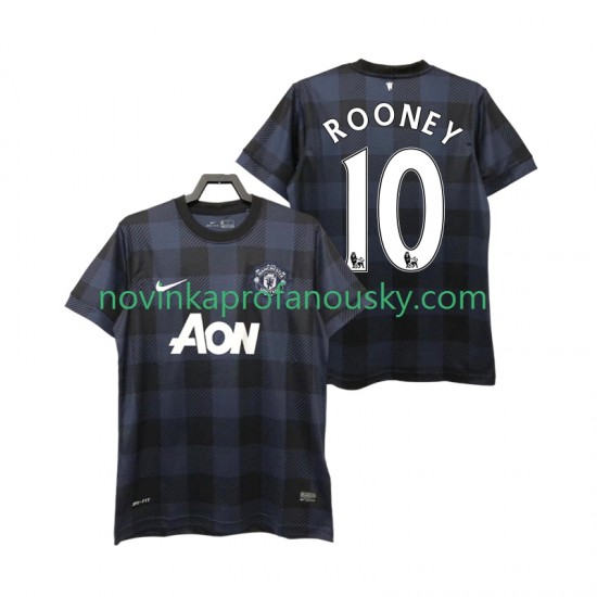 Manchester United Dres Rooney 10 2013 2014 Retro Venkovní Fotbalové Dresy pro Muže Krátký rukáv