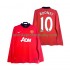 Manchester United Dres Rooney 10 2013 2014 Retro Domácí Fotbalové Dresy pro Muže Dlouhý rukáv
