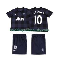 Manchester United Dres Rooney 10 2013 2014 Retro Venkovní Fotbalové Dresy pro Děti Krátký rukáv