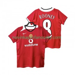 Manchester United Dres Rooney 8 2005 Retro Domácí Fotbalové Dresy pro Muže 2006 Krátký rukáv