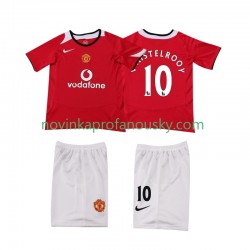 Manchester United Dres Ruud van Nistelrooy 2005 Retro Domácí Fotbalové Dresy pro Děti 2006 Krátký rukáv