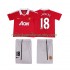 Manchester United Dres SCHOLES 18 Retro Domácí Fotbalové Dresy pro Děti 2011 2010 Krátký rukáv