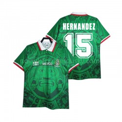 Mexiko Dres HERNANDEZ 15 Retro Domácí Fotbalové Dresy pro Muže 1998 Krátký rukáv