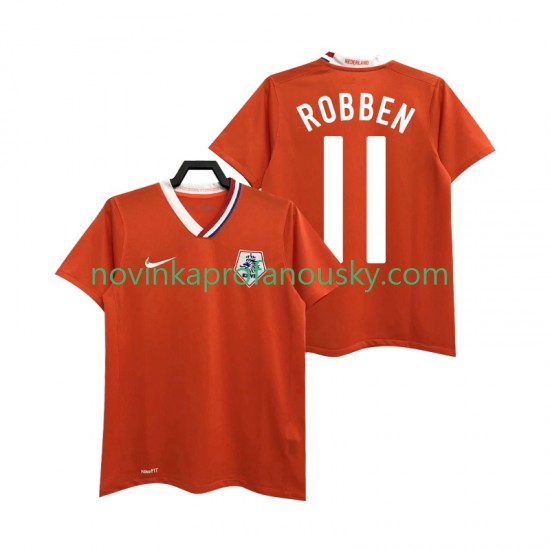 Nizozemsko Dres ROBBEN 11 Retro Domácí Fotbalové Dresy pro Muže 2008 Krátký rukáv