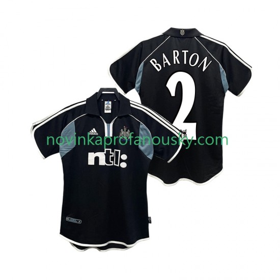 Newcastle United Dres BARTON 2 2000 2001 Retro Venkovní Fotbalové Dresy pro Muže Krátký rukáv