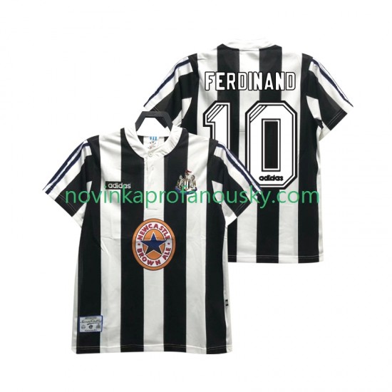 Newcastle United Dres FERDINANE 10 1995 1997 Retro Domácí Fotbalové Dresy pro Muže Krátký rukáv