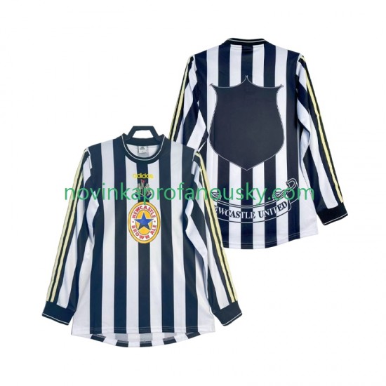 Newcastle United Dres 1997 Retro Domácí Fotbalové Dresy pro Muže 1999 Dlouhý rukáv