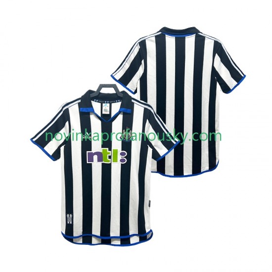 Newcastle United Dres 2000 2001 Retro Domácí Fotbalové Dresy pro Muže Krátký rukáv