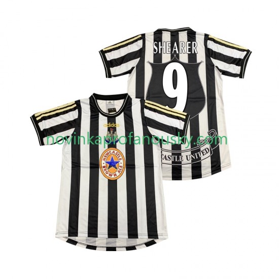 Newcastle United Dres SHEARER 9 1997 Retro Domácí Fotbalové Dresy pro Muže 1999 Krátký rukáv