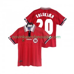 Norsko Dres SOLSKJAER 20 Retro Domácí Fotbalové Dresy pro Muže 1998 Krátký rukáv