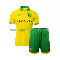 Norwich City Dres Domácí Fotbalové Dresy pro Děti 2025-2026 Krátký rukáv