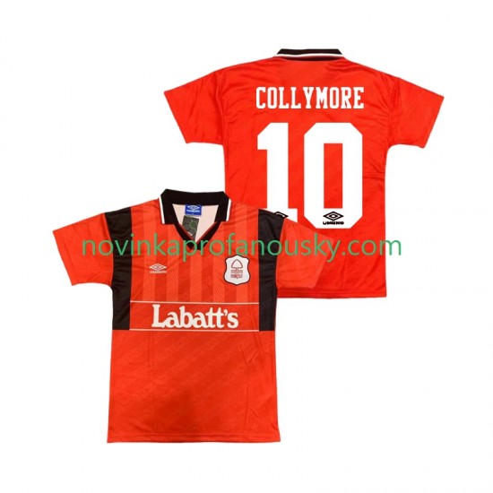 Nottingham Forest Dres COLLYMORE 10 1995 Retro Domácí Fotbalové Dresy pro Muže 1994 Krátký rukáv