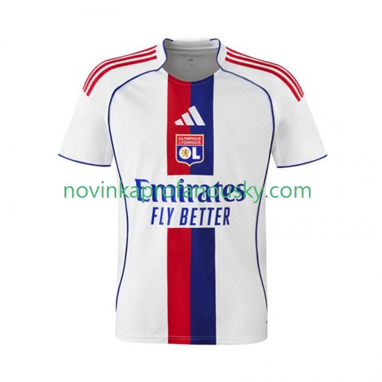 Olympique Lyonnais Dres Domácí Fotbalové Dresy pro Muže 2025-2026 Krátký rukáv