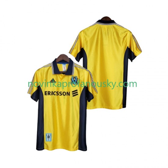 Olympique Marseille Dres Retro Alternativní Fotbalové Dresy pro Muže 1998 1999 Krátký rukáv