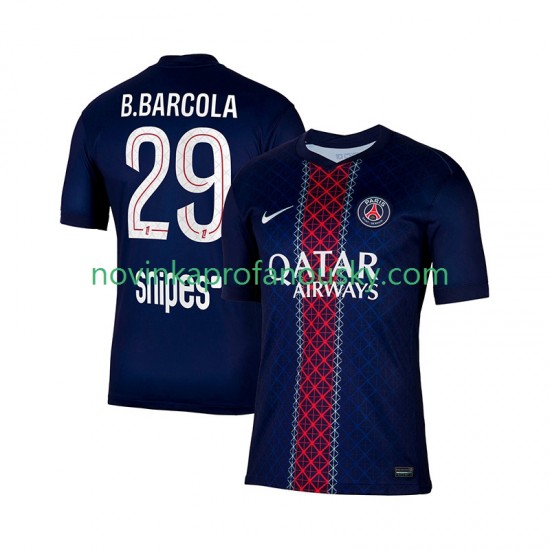 Paris Saint-Germain Dres Bradley Barcola 29 Domácí Fotbalové Dresy pro Muže 2025-2026 Krátký rukáv