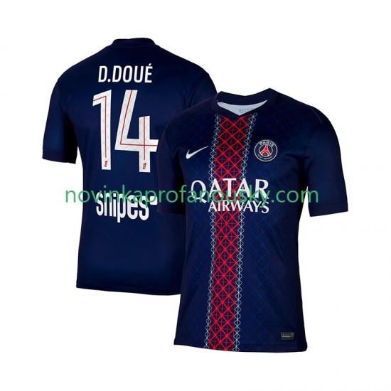 Paris Saint-Germain Dres Desire Doue 14 Domácí Fotbalové Dresy pro Muže 2025-2026 Krátký rukáv