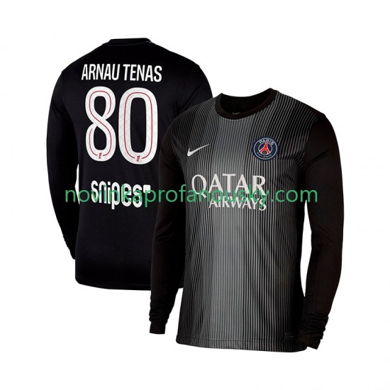 Paris Saint-Germain Dres Arnau Tenas 80 Brankářské Domácí Fotbalové Dresy pro Muže 2025-2026 Dlouhý rukáv