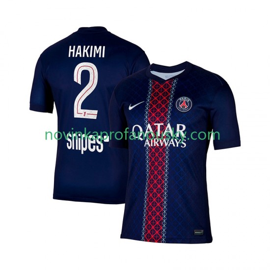 Paris Saint-Germain Dres Hakimi 2 Domácí Fotbalové Dresy pro Muže 2025-2026 Krátký rukáv
