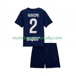 Paris Saint-Germain Dres Hakimi 2 Domácí Fotbalové Dresy pro Děti 2025-2026 Krátký rukáv